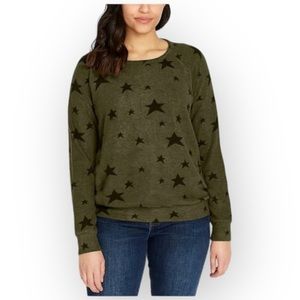 Buffalo Ladies’ Printed Cozy Top, Army Twinkle, Soft Comfort, Relaxed Fit 0837